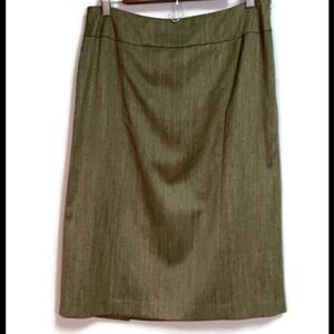 LAFAYETTE 148 virgin wool viscose green tan grey size 10